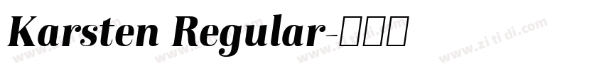Karsten Regular字体转换